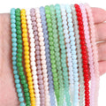Factory Wholesale 4mm Glass Solid Color Imitation Jade Round Crystal Loose Beads
