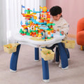 Children's Plastic Table Chairs Set for Kindergarten Living Room Kids Furniture Building Block Board Tablet School Bedroom