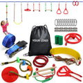 Outdoor Play Slackline Ninja Warrior Obstacle Course for Kids Slackline Obstacle
