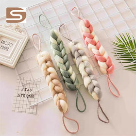 Bath Loofah Crossed Weave Belt Body Scrubber Wholesale Pe Bath Strip Loofah Sponge Shower Product Rich Foam