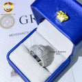 Bling Fashion Iced Out Wedding baguette Vvs Moissanite 925 Sterling Silver Men Diamond Ring