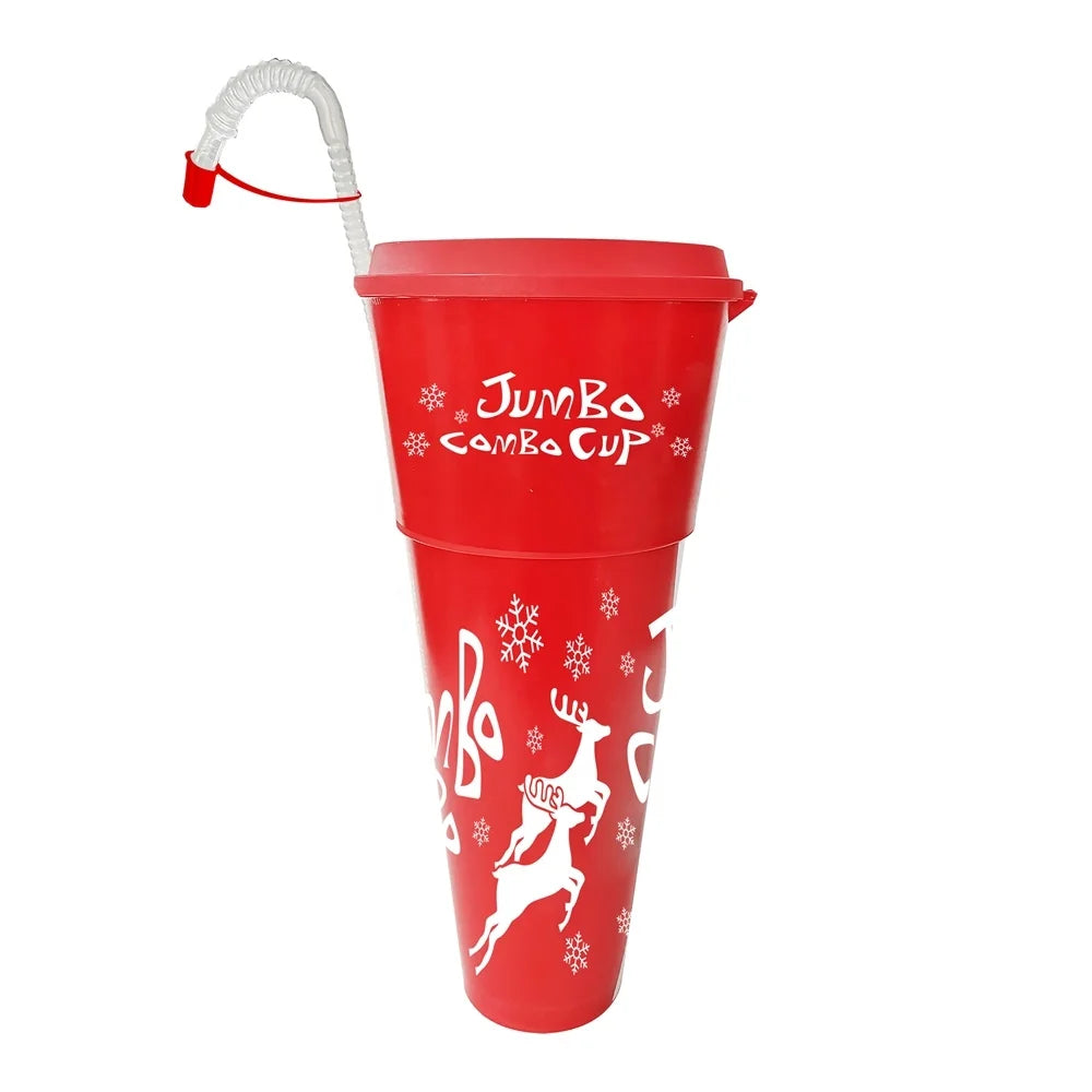 Ishine Christmas Decoration Supplies 70oz Jumbo Combo Polypropylene Eco-Friendly Portable Drinking Snack Cup Non-Illuminating
