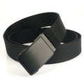 Fashion Webbing Belt Black Outdoor Sports Tactical Waistband 3.8cm Wide Adjustable Nylon Waist Belt for Men With Alloy Buckle