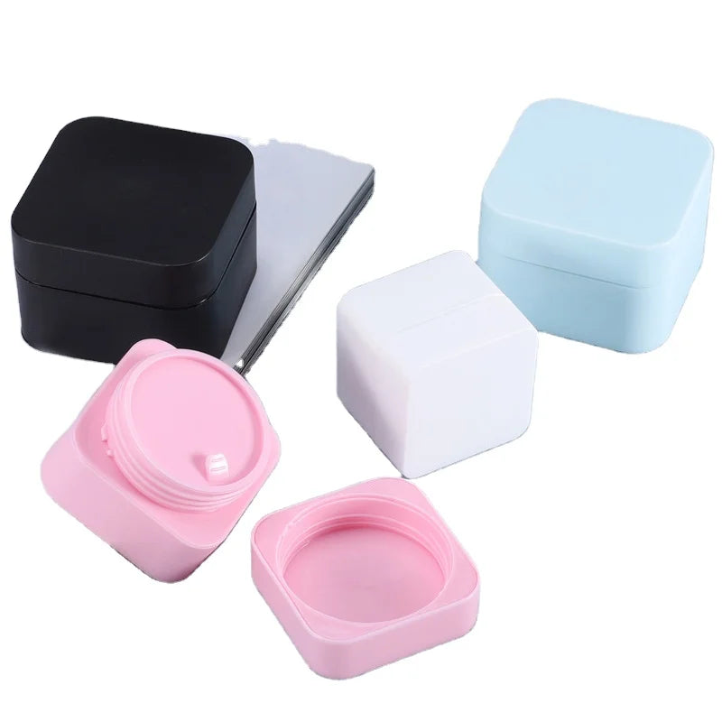 10g 20g 30g 50g LG Brand Guangdong Cosmetic Containers White Black Blue Pink PP Double Walled Frosted Square Plastic Jars