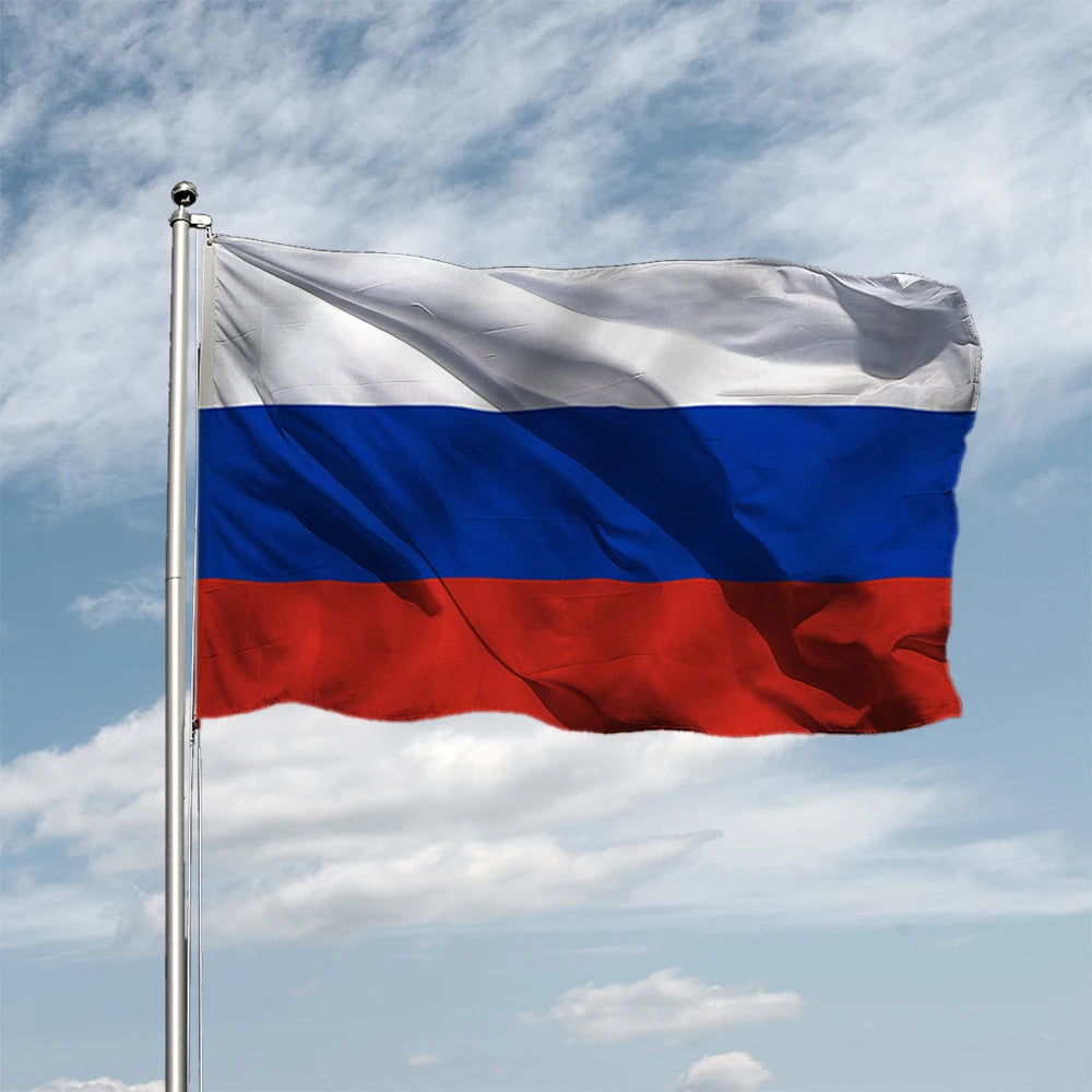 BOLISI 3X5ft Flag of Russia Polyester Double Sided Printed Russian Flag 90x150cm Russia Flag