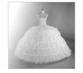 White Tulle 6 Hoops Petticoats for Wedding Dress Plus Size Fluffy Woman Ball Gown Underskirt Crinoline Prettycoat Hoop Skirt