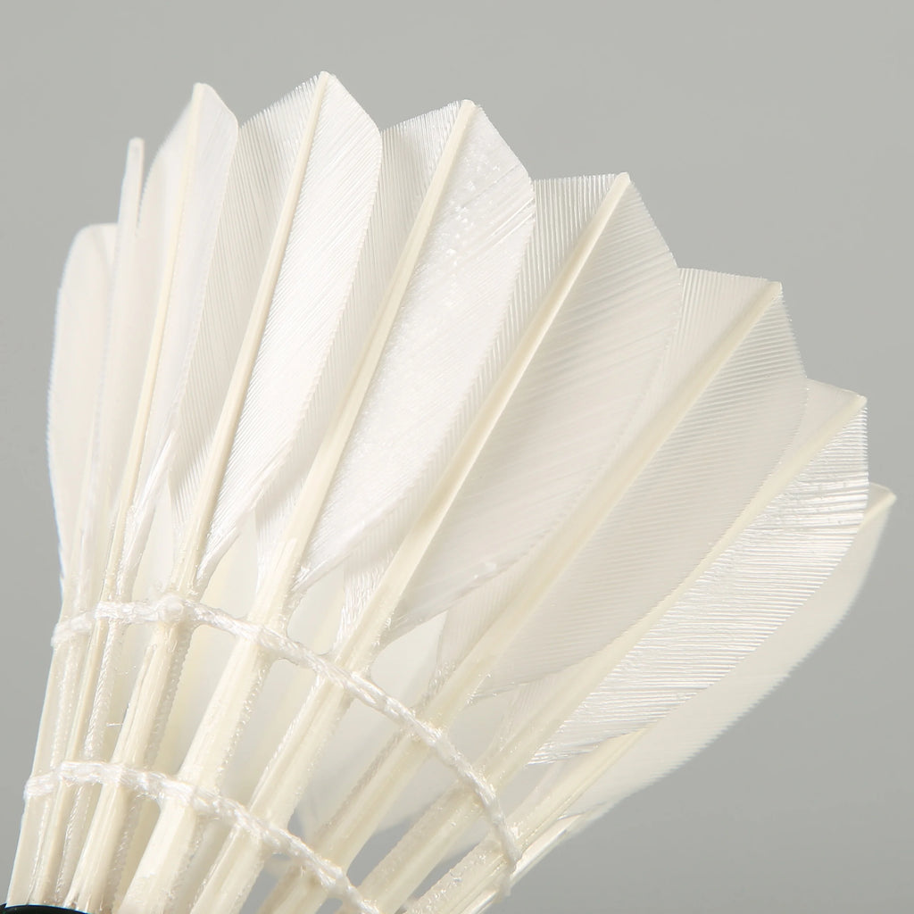 Lingmei 80 White Class 1 Goose Feather Badminton Racket Shuttlecock Similar with AS-40 Shuttles