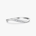 Ailmay Real 925 Sterling Silver Clear Zircon Simple Stackable Finger Ring for Women Minimalist Fine Jewelry New Style