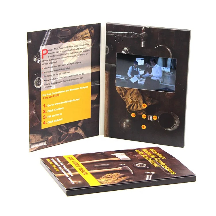 Well Designed Wholesale Price Marketing Promotional Business Customized 7 Inch Lcd Mailer Video Brochure Book