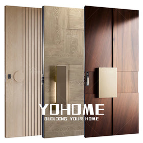 China Top Manufacturer Front Entry Door Wood Home Use Pivot Doors Modern Entry Wooden Doors for Houses