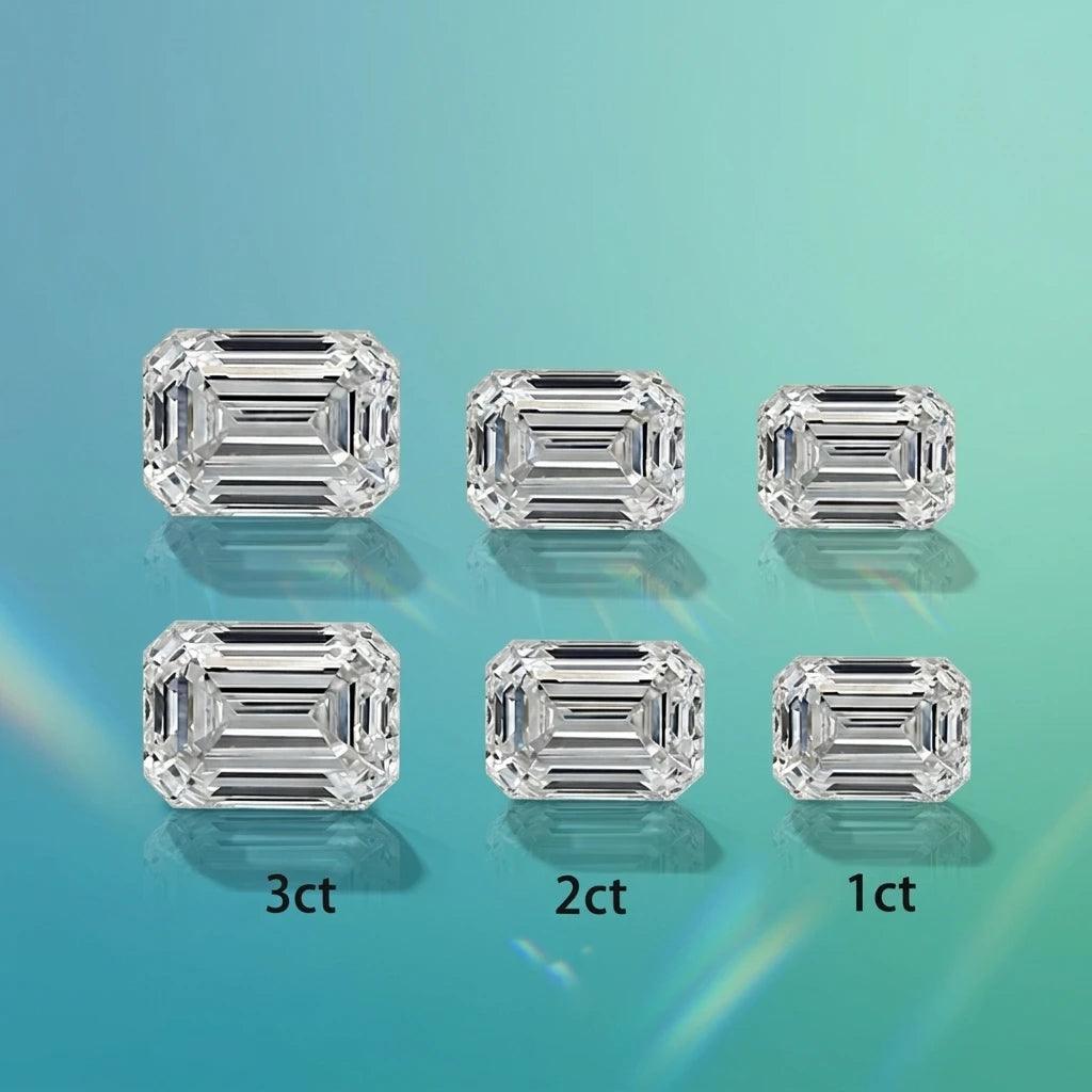 Starsgem 2EX Step Cut Diamond Lad Grown 1ct-3ct HPHT CVD Emerald Cut Lab Grown Diamonds