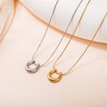 Hot Selling Stainless Steel Minimalist Fashion Jewelry Necklace Irregular 18k Gold Titanium Steel U-Shaped Necklace
