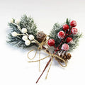 Creative Christmas Tree Decoration Pine Needles With Red Berries Pinecones Covered With Snow Christmas DIY Wreaths Ornament