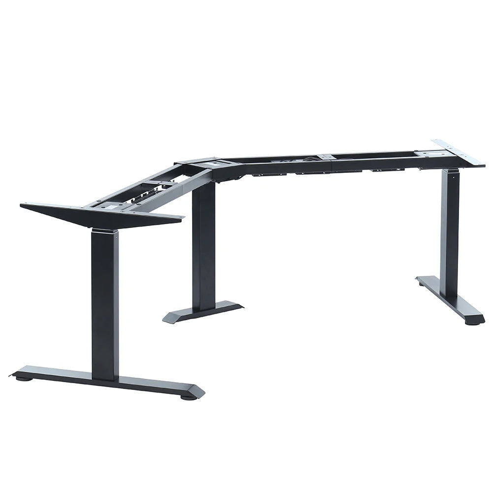 120 Angle V-Shape Triple Motors Electric Height Adjustable Standing Desk Frame With Adjustable Beam