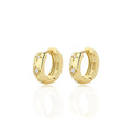 Trendy Fine Jewelry 925 Silver Starburst Hoop Earrings Luxury Shiny Zircon Star Hoop Earrings for Women Circle Earrings