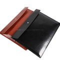 Custom A4 Size PU Leather Envelope Organizer Bag Multifunction Portfolio Document File Folder Button Buckle Presentation Folder
