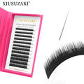 XIUSUZAKI Individual Volume Natural Soft Eyelash Dark Brown Black I Curl Eyebrow Extension