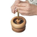 Bead Spinner Bowl Wooden Manual Bead Spinner Manual Rotate Bead Threading Machine for Diy Jewelry Making Tools
