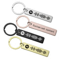 BM Fashionable Stainless Steel Key Chain with Laser Engraved Metal Key Ring Waterproof Design