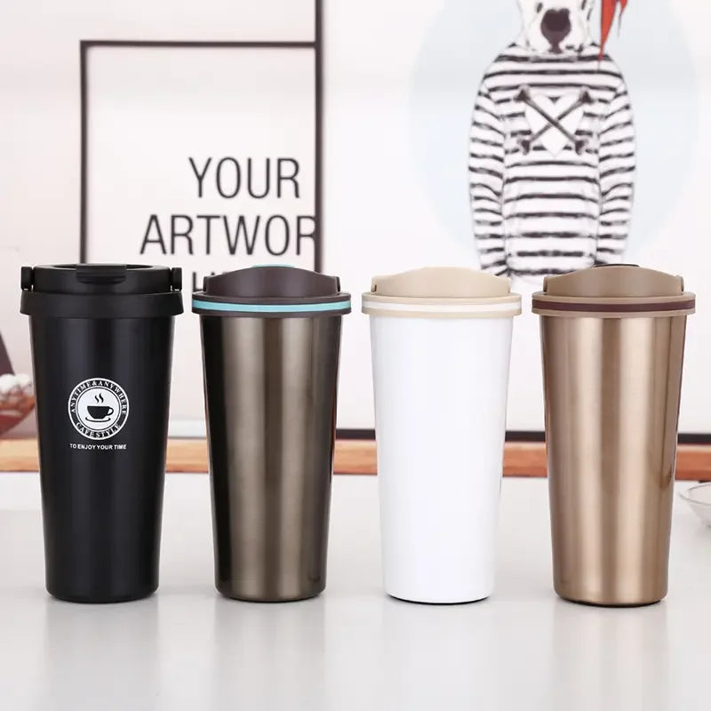 15oz Stainless Steel Double Wall Coffee Mug Insulated Vacuum Tumbler for Coffee Portable Coffee Cup Metal Drinking Mug