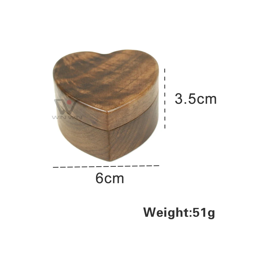 2026 New Personalized Round Hexagon Wooden Cover Jewelry Package Box Wedding Box
