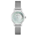 Wholesale Price Black 8MM Ultra Slim Two Hands Metal Alloy Bands Women Ladies Quartz Watch