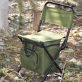 Portable Collapsible Comfortable Backpack Folding Camping Fishing Stool Cheap Leisure Beach Chair with Cooler Bag