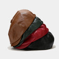 Wholesale New Hot Sale Color Men 8 Panels Newsboy Cap Lady Women Beret PU Leather Cap Hat