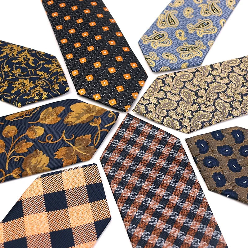 New Designs Luxury Vintage Casual Ties Plaid Paisley Dot Business Wedding  Party Men Necktie Jacquard Woven Tie for Men