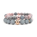 Handmade Woven Yoga Natural Volcanic Lave Stone Beaded Boho Healing Wrap Bracelet