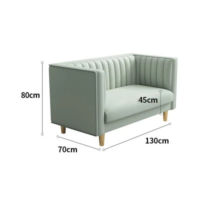 Simple Design Living Room Restaurant Bistro Leather Metal Legs Dining Backrest Chair Sofa Booth with Arm