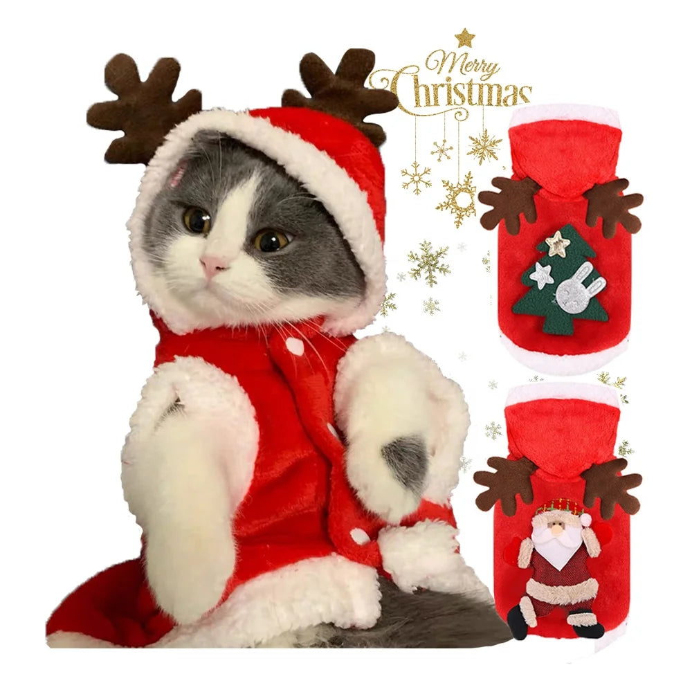 ZMaker Custom Pet Clothes Reindeer  Christmas Costume Puppy Winter Clothing Wholesale