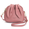 Long Soft Rabbit Ears Crossbody Shoulder Bucket Bag PU Portable Vintage Korean Fashion Lady Tote Handbags for Women