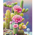 Painting by Numbers for Adults Starter Kit Cactus Flower Acrylic Picture With Numbers Crafts for Home Decors 40x50cm