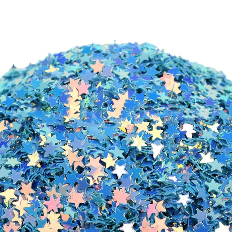 Wholesale 4mm Gold Yarn Holographic Spangle Sequins Christmas Shape Flat Star 500g Loose Craft Glitter Shiny Sparkle Sequins
