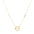 Fashion Jewelry 925 Sterling Silver Necklace Geometric Mobius Ring Heartbeat in Three Seconds Diamond Gold Plated Necklaces