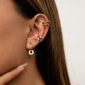 ERESI New Arrival Layer Metal Ear Clip 18K Gold PVD Plated Waterproof Stainless Steel Ear Cuff for Women Jewelry Gift