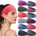 Custom Logo Soft Elastic Sweat Absorption Wide Yoga Fitness Workout Sports Running Non Slip Headband