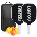 Top Selling T300/T700/3K USAPA Compliant 16MM Carbon Fiber Pickleball Paddle Set 2 Paddles with 4 Balls