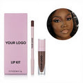 Lips Beauty Hydrating Waterproof Glitter Lip Gloss Custom Logo Lip Kit With Packaging
