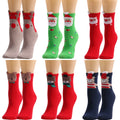 2023 New Hot Sale Colorful Funny Xmas Socks Carton Red Green Warm Soft Holiday Ankle Christmas Socks for Women