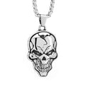 SS8-1108P New Fashion 316L Stainless Steel Punk Skull Skeleton Pendant for Men Movie Biker Cool Gothic Jewelry Gift