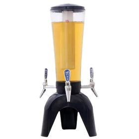 Hot 3-Liter Black Self-Service Beer Wine Juice Dispenser 3 Tap Tower for Factories Half Pack Easy Payment