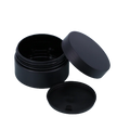 Luxury 100g Matte Black PET Cosmetic Cream Jars with Screw Top Lids for Personal Care Skincare and Hair Cream 100ml Capacity