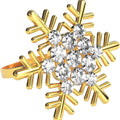 New Gold Snowflake Christmas Napkins Rings Elegant Metal Tablecloths Decorating Weddings Christmas Thanksgiving Parties