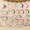 Horse Unicorn Cute Enamel Charms for Jewelry Making