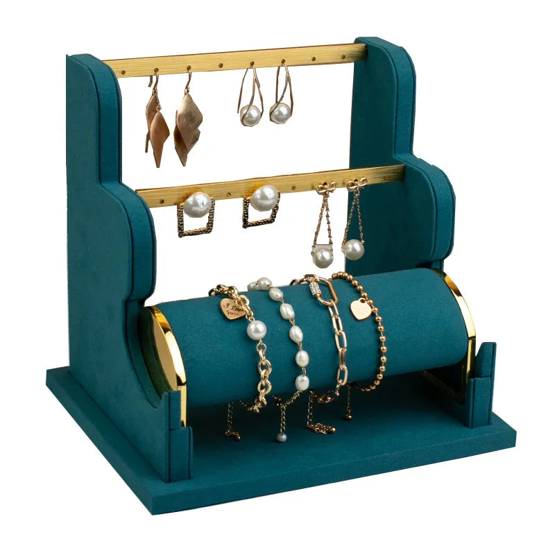 High End Fashion Multifunction Bracelet Watch Earrings Counter Window Metal Jewelry Display Props