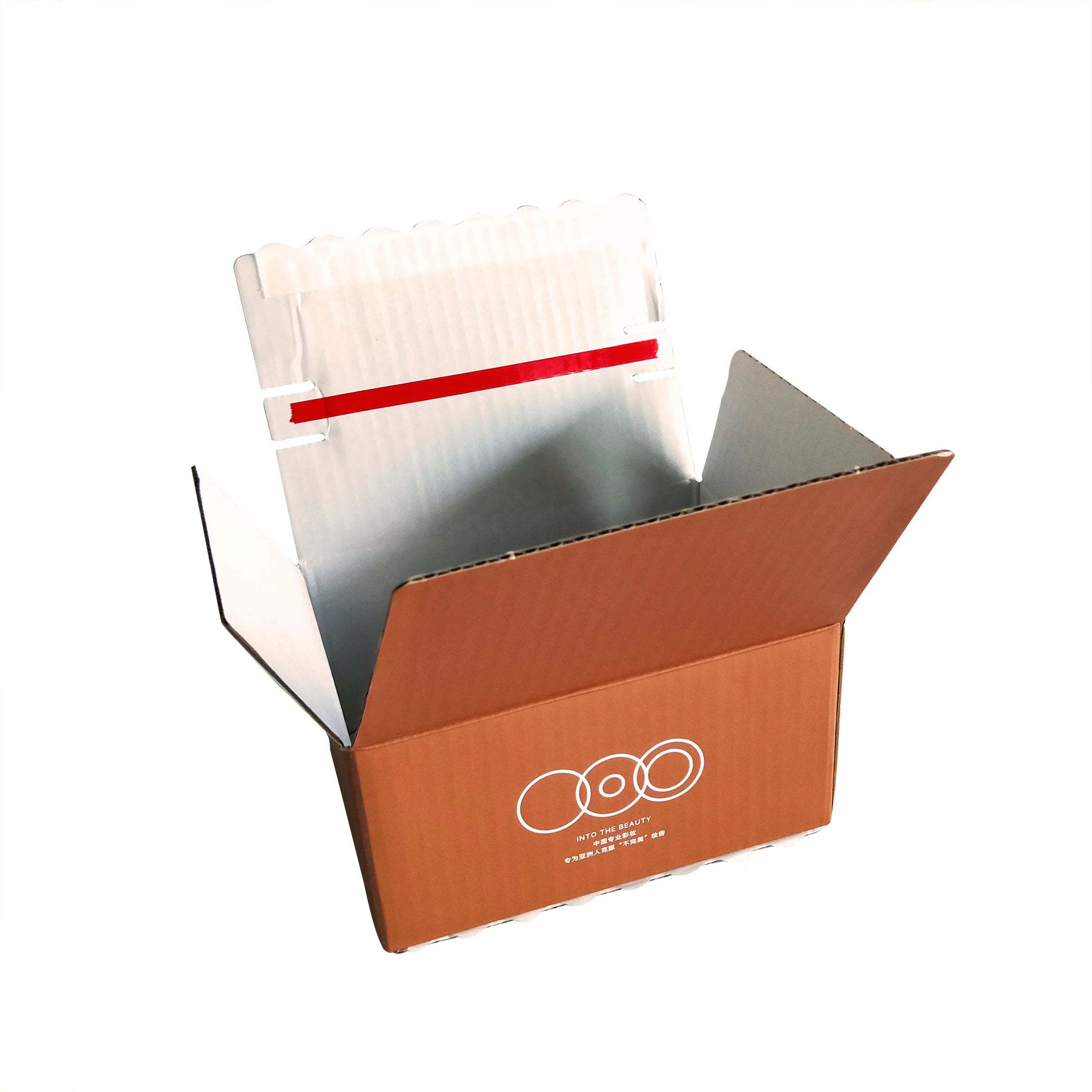 Custom Recyclable Snack Paper Box Corrugated Nuts Cardboard Box with Tear Trips
