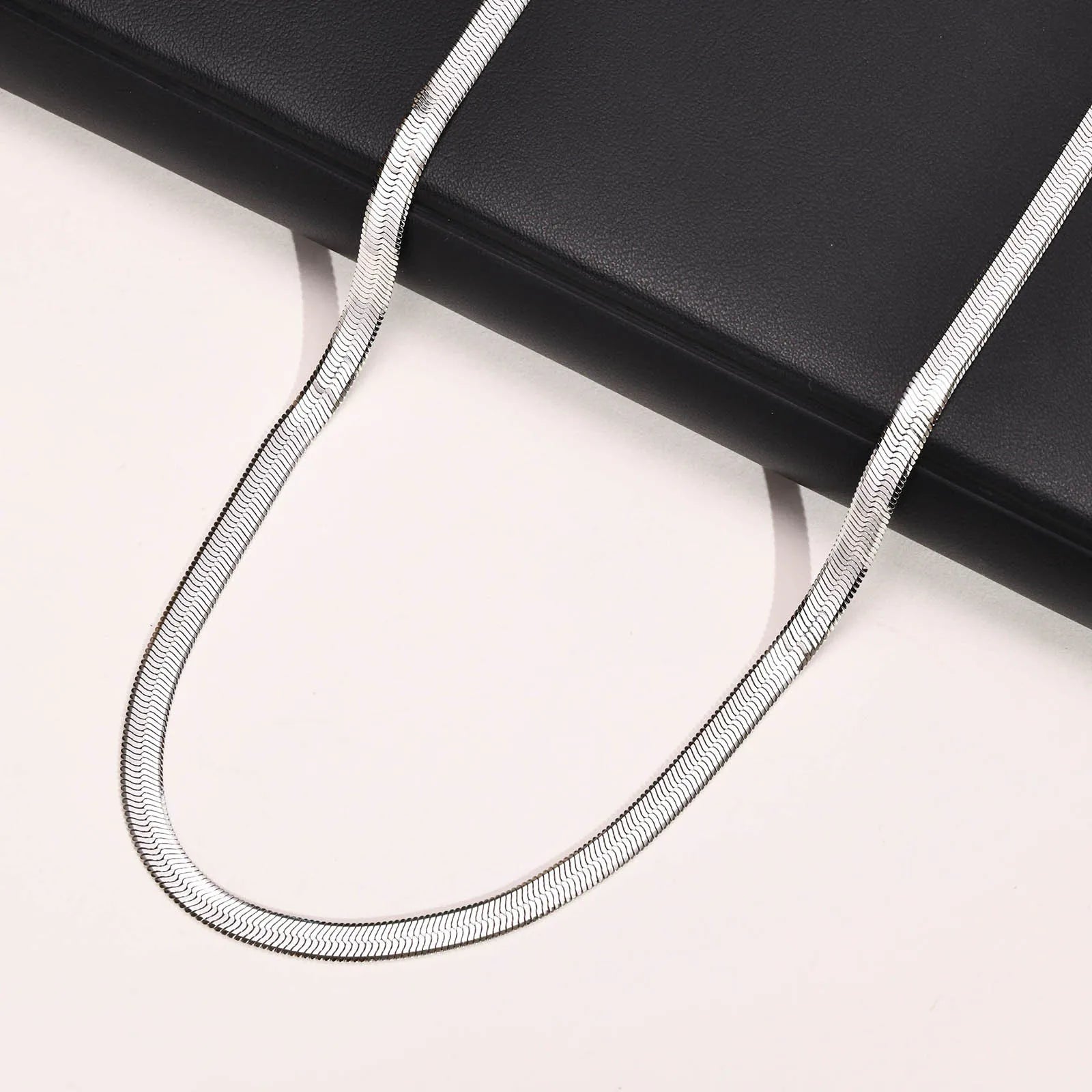 Men's 316 Stainless Steel Snake Chain Necklace 5.6mm Wide with Herringbone Pattern for Party Gift Anniversary