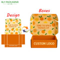 Custom High-End Orange Movable Rigid Corrugated Cardboard Box with Matt Lamination Embossed Design Magnetic Closure & Handle